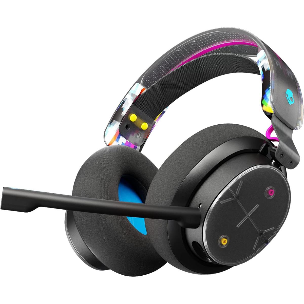 Skullcandy PLYR Multi-Platform Over-Ear Wireless Gaming Headset, Enhanced Sound Perception, 24 Hr Battery, AI Microphone, Works with Xbox PlayStation and PC - Black