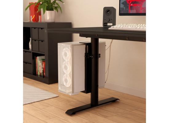 Arozzi Arena PC Mount Space-Saving Adjustable Height & Width Heavy-Duty Steel 360° Mounting Support up to 30KG , Black