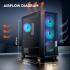 Raidmax MESHIAN X603 Nano ATX Mesh Front Tempered Glass 4x 120mm ARGB Fan Preinstalled Supports Up to 365mm GPU - Black