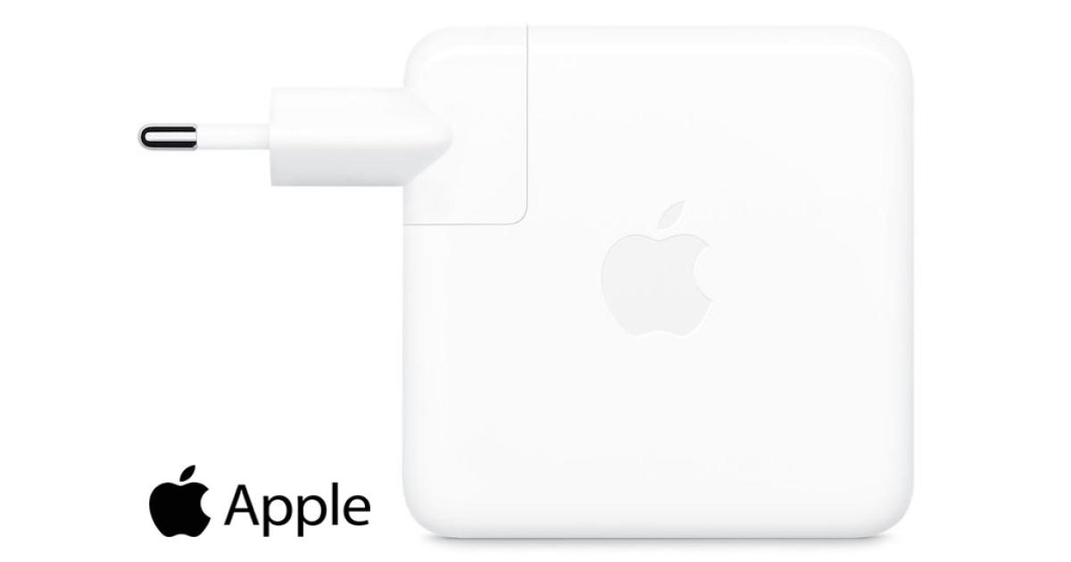 محول طاقة Apple USB-C بقدرة 140 واط، شحن سريع وفعال، تصميم مدمج ومحمول - أبيض