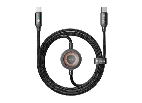 Mcdodo CA-2580 2-in-1 USB-C cable + Apple Watch charger, 60W, 1.5m - Black product thumbnail 2