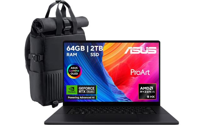 ASUS ProArt P16 (2024) H7606WI AMD Ryzen AI 9 HX 370 12-Cores Studio-Grade Performance & Military-Grade Durability  w/ Nvidia RTX 4070 8GB DDR6 & OLED 4K Touch Display