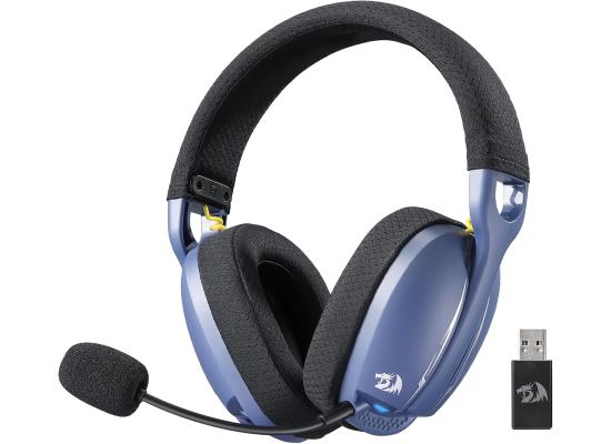 Redragon H878BB 3-Mode Wireless Blue Lighting Gaming Headset - Lightweight - 7.1 Surround Sound - 40MM Drivers - Detachable Microphone - Multi Platforms for PC, PS5/4/3, Switch, Mobile, - Blue product thumbnail 2