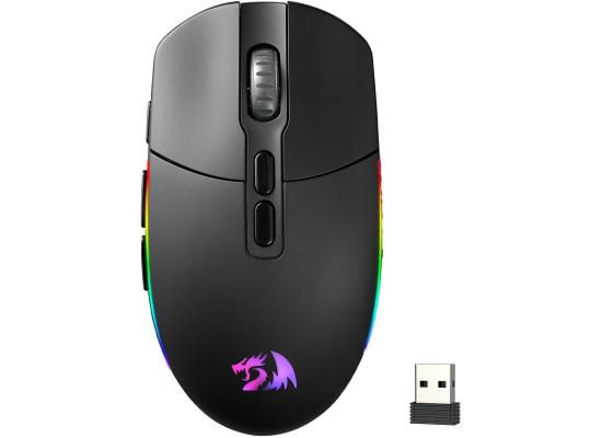 Redragon M719 Pro Wireless Optical Gaming Mouse, 8 Programmable Buttons, RGB Backlit, 10,000 DPI, Ergonomic PC Computer Gaming Mice with Fire Button - Black product thumbnail 2