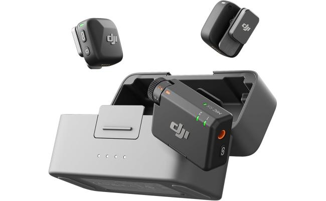 DJI Mic Mini (2 TX + 1 RX + Charging Case), Ultralight, Detail-Rich Audio, 48h Use, Noise Cancelling, Automatic Limiting, Wireless Microphone for Camera/iPhone/Android, Vlog, Streaming