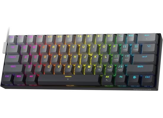 Redragon FIZZ K617GGB Magnetic Switch Rapid Trigger Gaming Keyboard, 60% Wired Mechanical Keyboard w/ 8k Hz Polling Rate(0.1ms), Hyper-Fast 0.2mm Actuation Custom Switch Adjustable via Software - Misty Grey product thumbnail 2