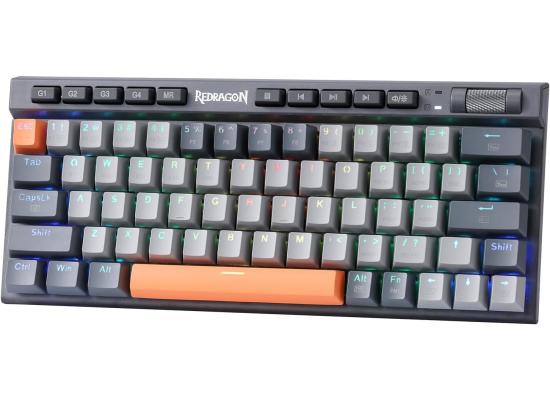 Redragon K634GG 65% RGB Wireless Gaming Keyboard, BT/2.4Ghz/Wired Tri-Mode, 63 Keys Hot-Swap Mechanical Keyboard w/Aluminum Cover Board, Dedicated Macro + Arrow Keys, Media Control & Linear Red Switch product thumbnail 2
