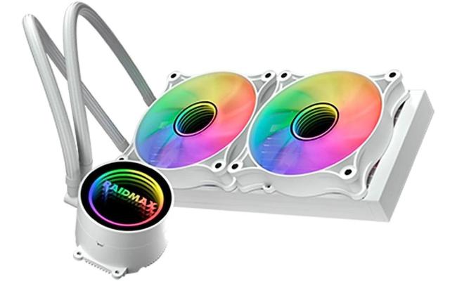 Raidmax Infinita LS240 AIO Water Cooling System 240mm ARGB/RGB Light PWM Compatible with Intel & AMD CPU Socket . White