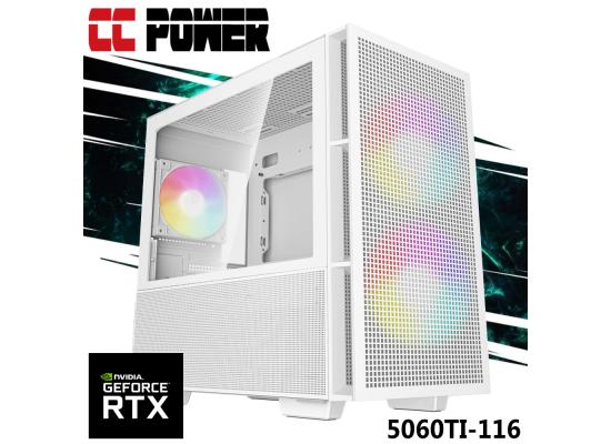 CC Power 5060TI-116 Gaming PC NEW 9Gen AMD Ryzen 9 7900X 12-Cores w/ Nvidia RTX 5060TI 8GB DDR7 & DDR5 Memory & Advanced Air Cooler