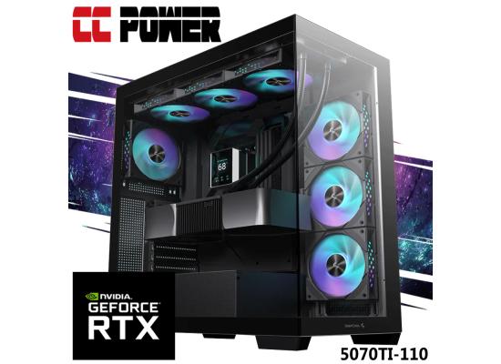CC Power 5070TI-110 Gaming PC NEW 9Gen AMD Ryzen 9 9950X3D 16-Cores w/ NEW Nvidia RTX 5070 TI 16GB & Liquid Cooler
