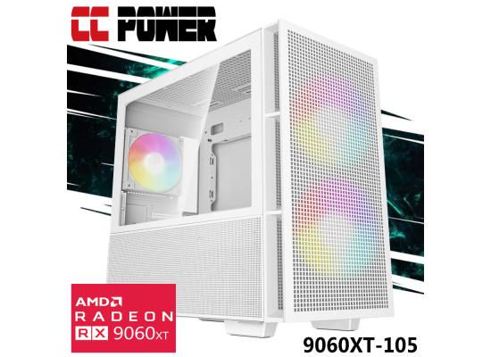 CC Power 9060XT-105 Gaming PC NEW 9Gen AMD Ryzen 9 7900X 12-Cores w/ AMD Radeon RX 9060 XT 8GB DDR6 & Advanced Air Cooler