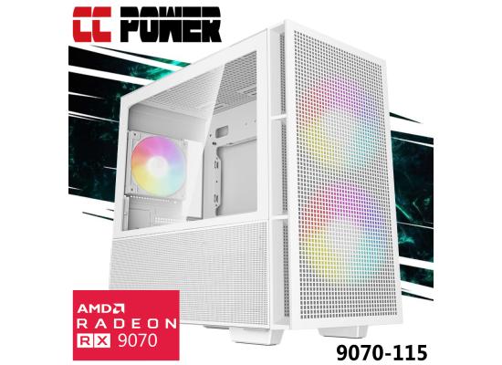 CC Power 9070-115 Gaming PC NEW 9Gen AMD Ryzen 9 7900X 12-Cores w/ AMD Radeon 9070 16GB DDR6 & Advanced Air Cooler