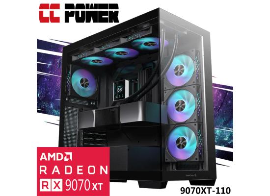 CC Power 9070XT-110 Gaming PC NEW 9Gen AMD Ryzen 9 9950X3D 8-Cores w/ AMD Radeon RX 9070 XT 16GB GDDR6 & Liquid Cooler