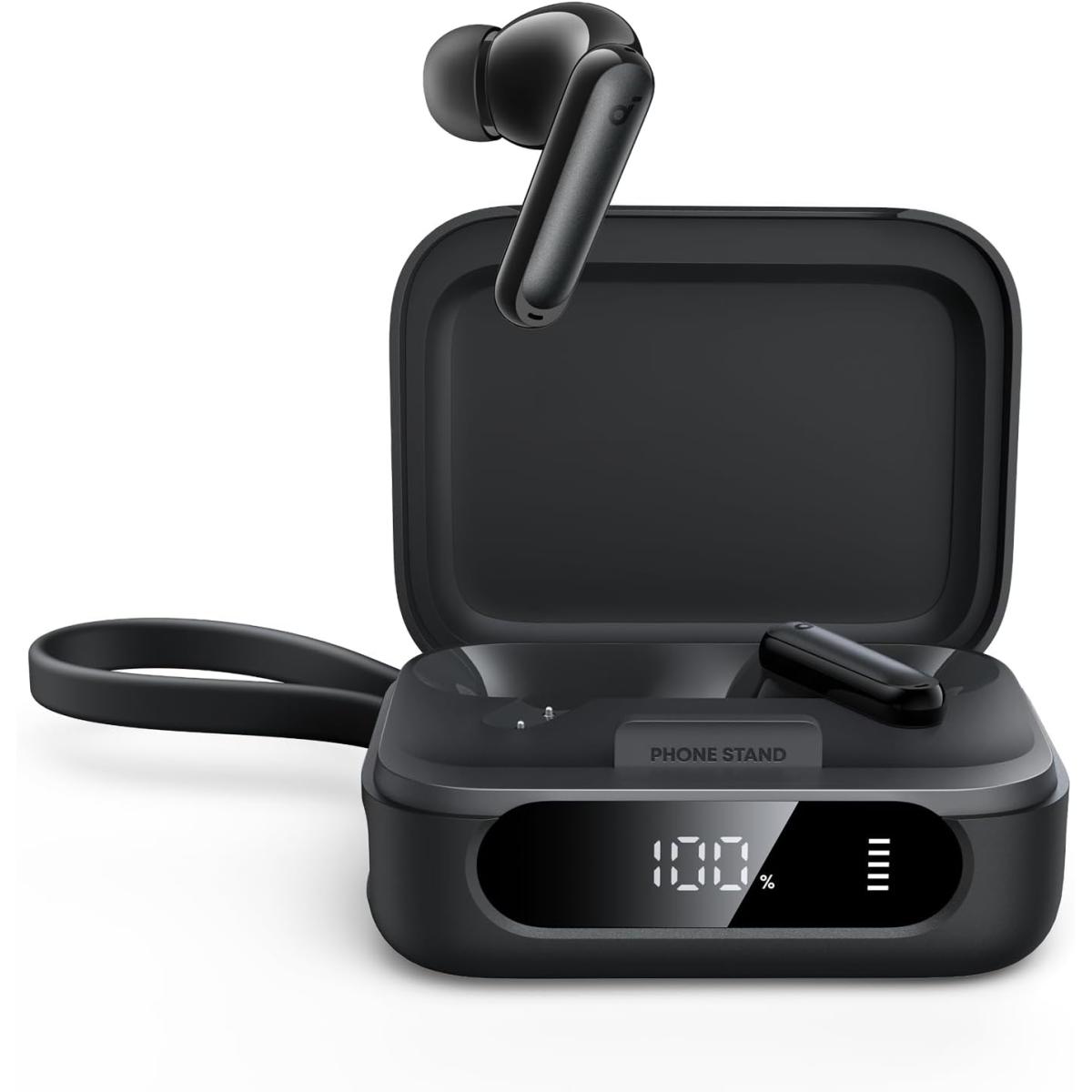 Anker Soundcore P41i Adaptive Noise Cancelling Earbuds with Portable Phone Charger, Only for USB-C Charging, 12H Playtime, 192H with Case, 6-Mic AI Clear Calls, IPX5 Wireless Bluetooth Earbuds - Black
