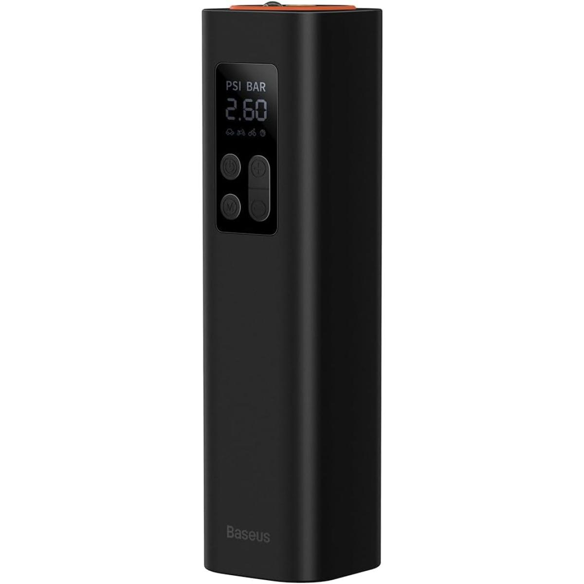Baseus Car Tool Super Mini Inflator Tire Pump 15sec Fast Inflation, 4 Tires in 25 Minutes, Black