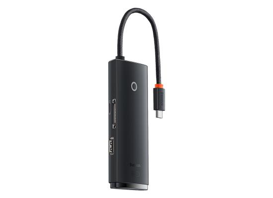 Baseus 6 in 1 Lite / Air Joy Type-C HUB Docking Station (Type-C to HDMI+USB3.0*2+Type-C Data + SD/TF) - Black product thumbnail 2
