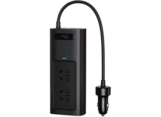 Baseus Car Inverter DC 12V to AC 220V 150W Auto Converter Type-C USB Fast Charging Charger EU Socket Car Inverter Power Adapter CN/EU Plug - Black product thumbnail 2