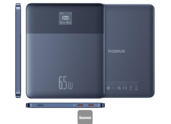 Baseus Blade2 12000mAh Power Bank | 65W Fast Charging Ultra-Thin Digital Display Intelligent Edition Battery Pack For Laptop/MacBook & Phones - Blue product thumbnail 2