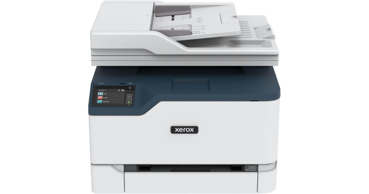 طابعة ليزر Xerox C235 Color A4 Wireless & Duplex 4-In-One ( Fax,Print, Copy, Scan ) Printer Up to 24 ppm - White