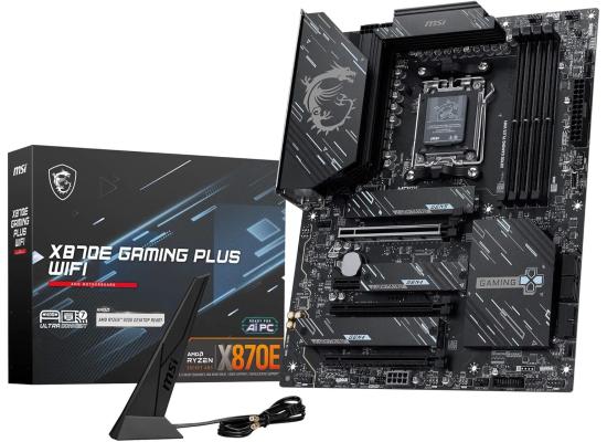 MSI X870E Gaming Plus WiFi 7 ATX AMD AM5 SPS VRM DDR5 Memory Boost 8200+ MT/s (OC), PCIe 5.0 x16 & 4.0 x16, M.2 Gen5, 5G LAN Mainboard product thumbnail 2