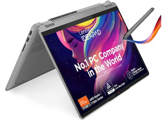Lenovo IdeaPad Flex 5 14 (2024) NEW 7Gen AMD Ryzen 7 8-Cores Touch 2-in-1 Laptop Powerful Performance w/ Lenovo® Digital Pen - Arctic Grey