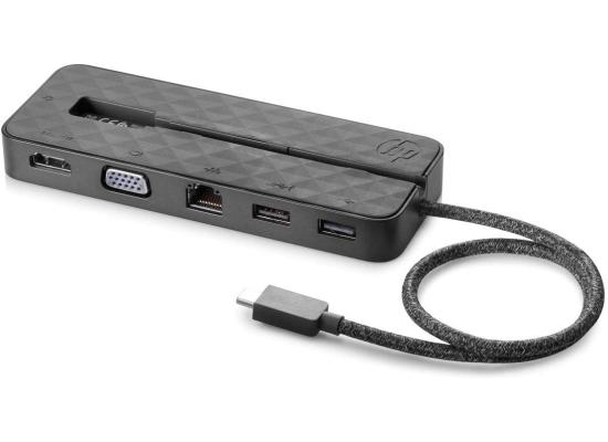HP Travel Dock USB-C Port Replicator (USB 2.0, USB 3.0, Ethernet, VGA, HDMI) - Black