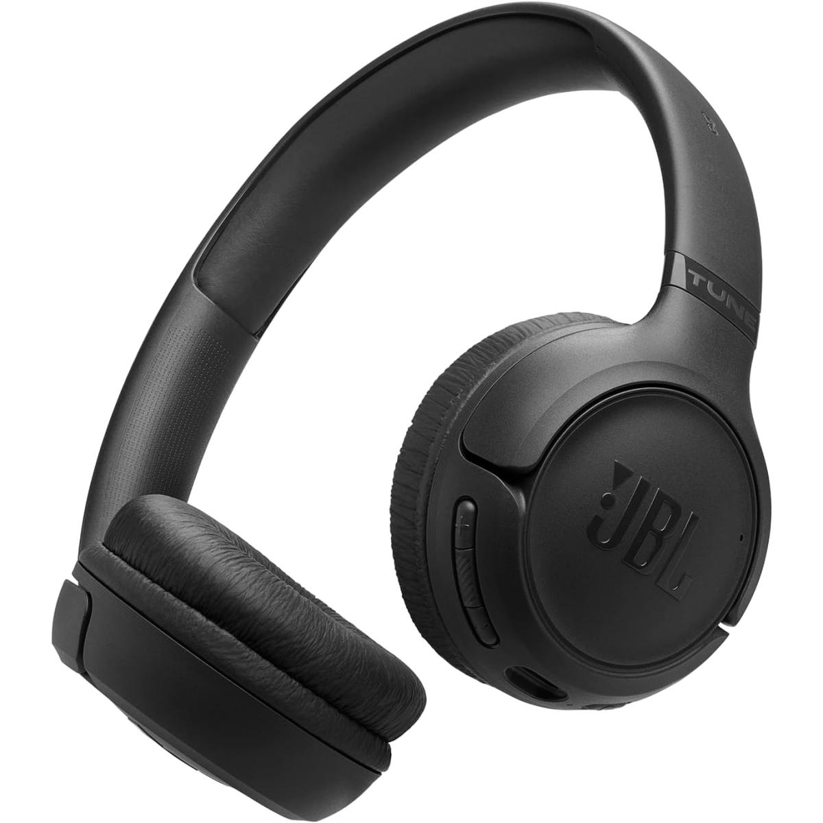 JBL Tune 530 BT Wireless On-Ear Headphones with JBL Pure Bass Sound, Bluetooth 6.0, Foldable Design and 76-Hour Battery Life, Google Fast Pair/Microsoft Swift Pair, Black