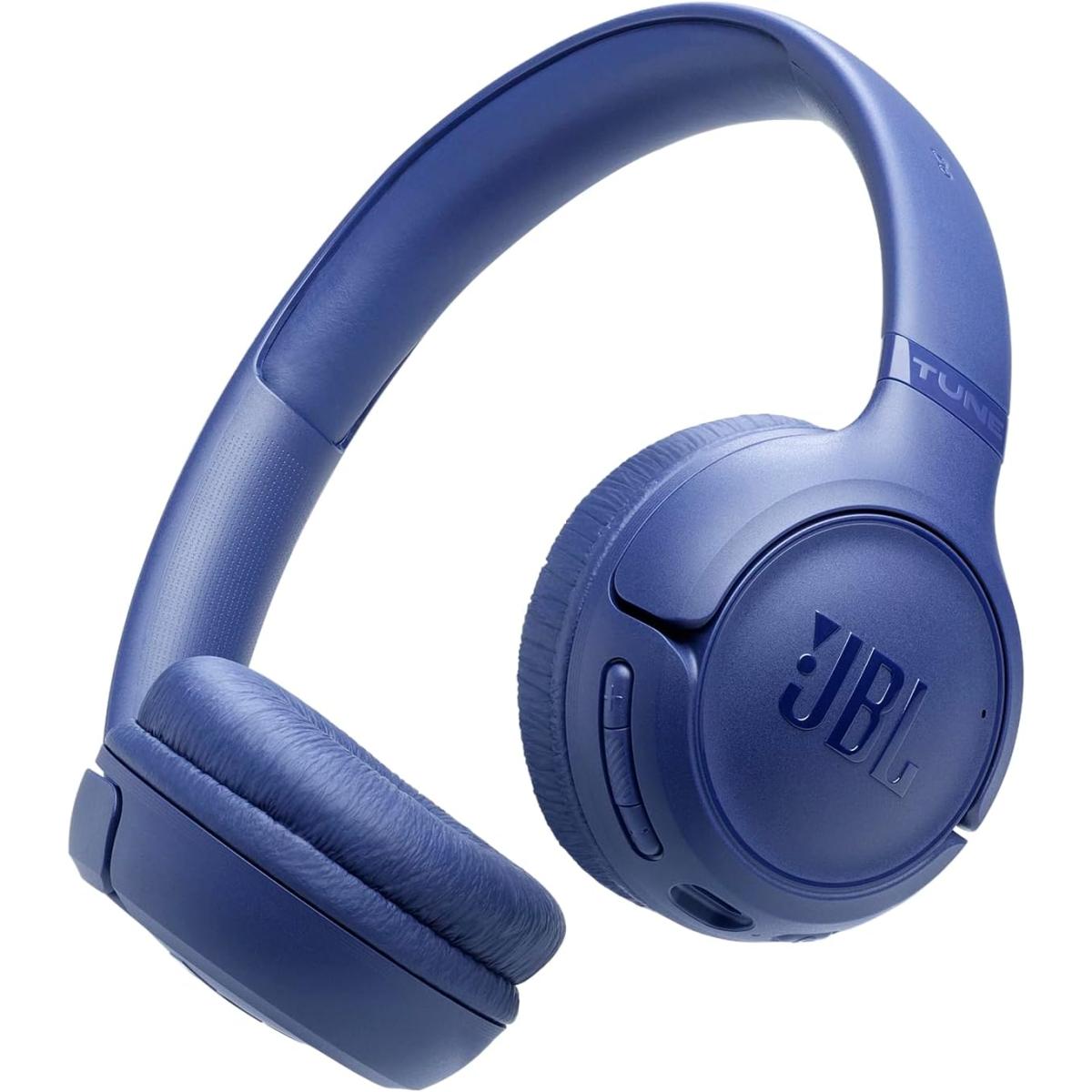 JBL Tune 530 BT Wireless On-Ear Headphones with JBL Pure Bass Sound, Bluetooth 6.0, Foldable Design and 76-Hour Battery Life, Google Fast Pair/Microsoft Swift Pair, Blue