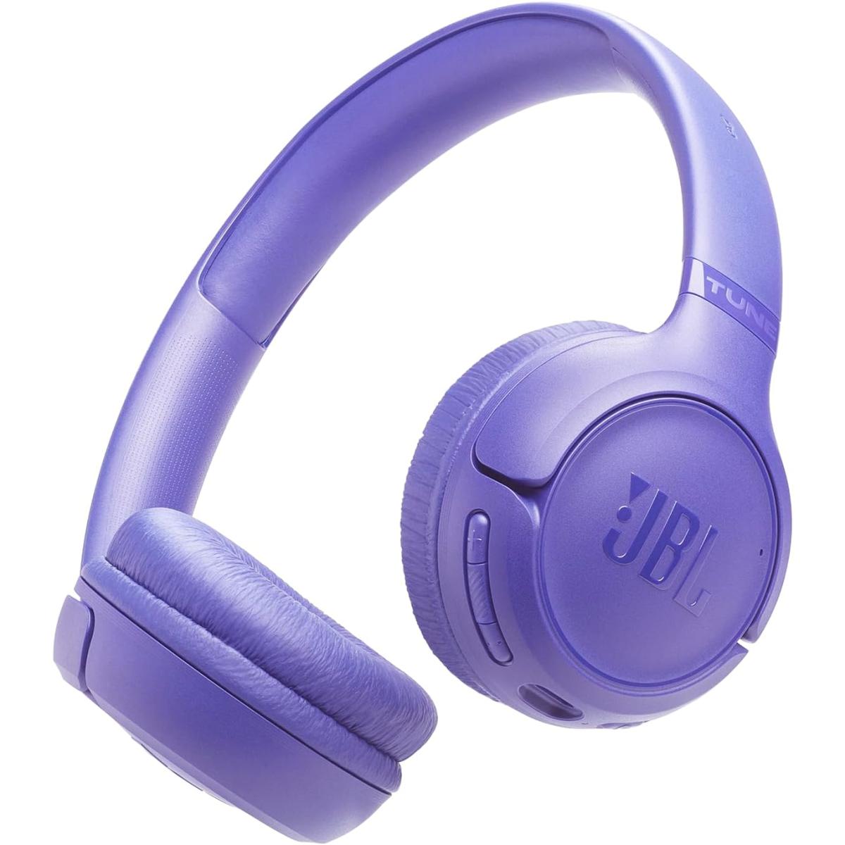 JBL Tune 530 BT Wireless On-Ear Headphones with JBL Pure Bass Sound, Bluetooth 6.0, Foldable Design and 76-Hour Battery Life, Google Fast Pair/Microsoft Swift Pair, Purple