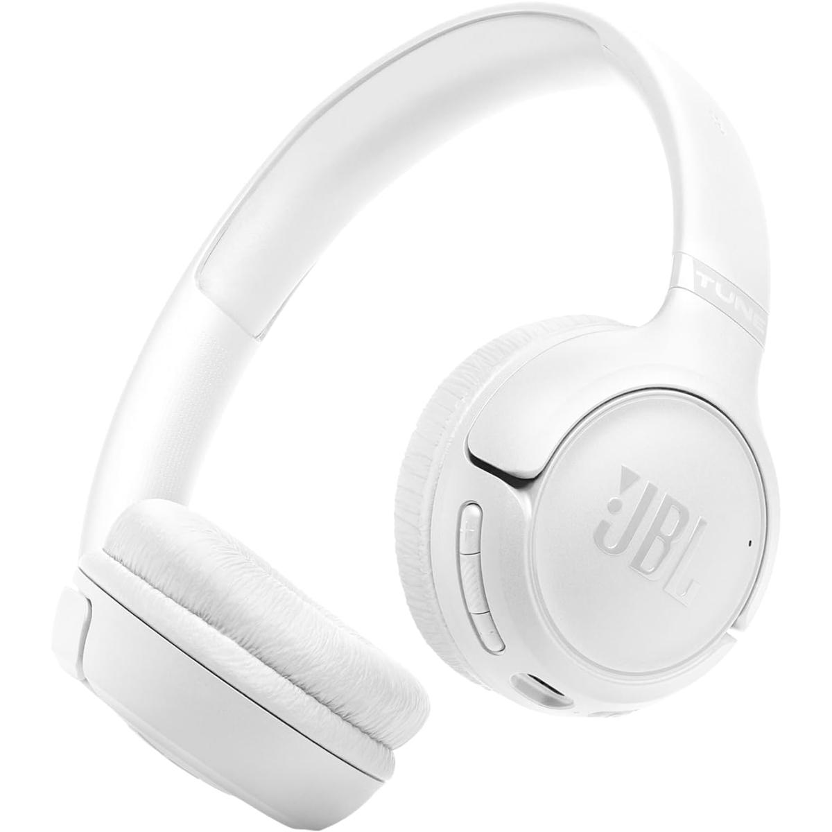 JBL Tune 530 BT Wireless On-Ear Headphones with JBL Pure Bass Sound, Bluetooth 6.0, Foldable Design and 76-Hour Battery Life, Google Fast Pair/Microsoft Swift Pair, White