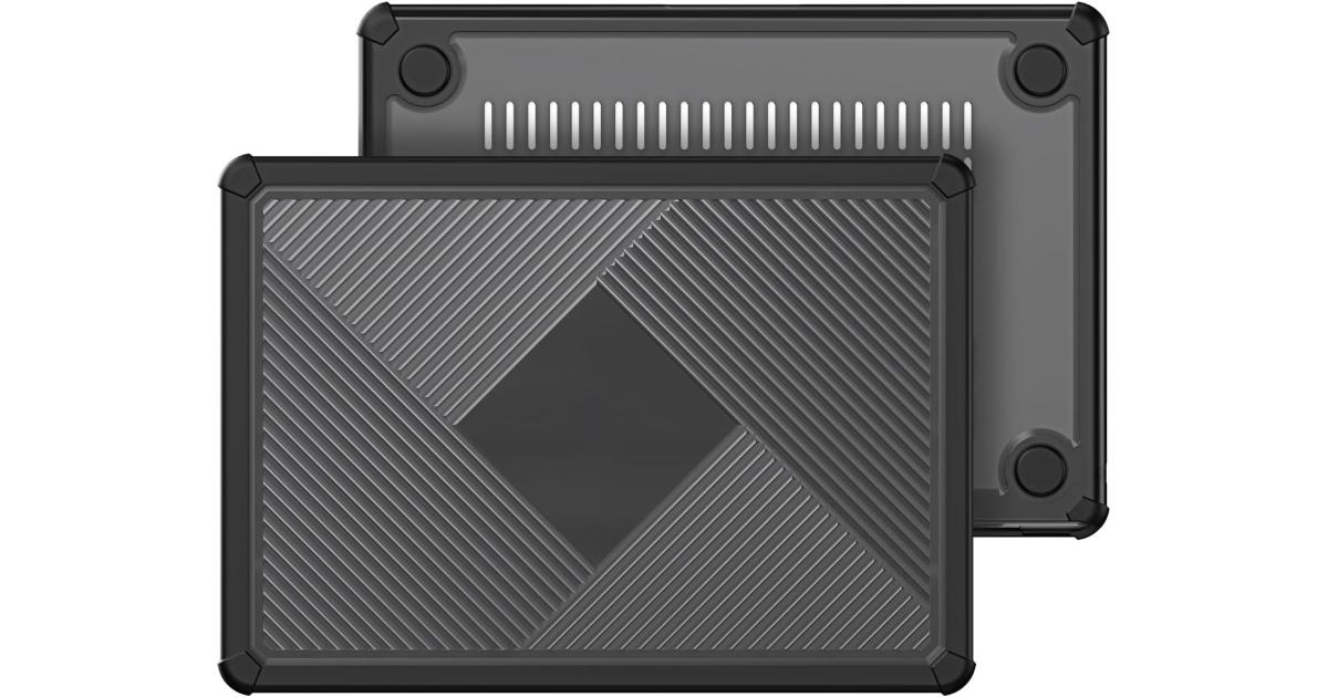 لابتوب DUX DUCIS LCGH Series Hard Shell Case for Apple MacBook Pro 14 (2021/2023) – Slim Protective Cover with Shock-Absorbing Bumper, Heat Dissipation Design & Non-Slip Secure Base – Black