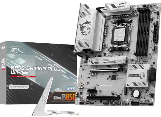 MSI B850 Gaming Plus WiFi 6E AM5 ATX AMD B850 Chipset, 4x DDR5 UDIMM Slots, Up to 256GB Max Memory, 4x PCIe x16 Slots, 3x M.2 Slots, WiFi & BT Connectivity product thumbnail 2