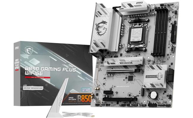MSI B850 Gaming Plus WiFi 6E AM5 ATX AMD B850 Chipset, 4x DDR5 UDIMM Slots, Up to 256GB Max Memory, 4x PCIe x16 Slots, 3x M.2 Slots, WiFi & BT Connectivity
