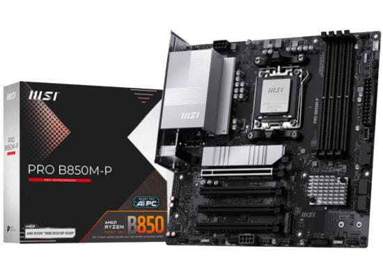 MSI PRO B850M-P Micro ATX Supports AMD Ryzen 9000/8000 /7000 Processors, AM5 - DDR5 Memory Boost (8200+ MT/s OC), PCIe 5.0 x16 & 4.0 x16, M.2 Gen5, 5G LAN product thumbnail 2