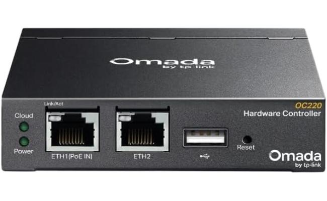 Tp-Link OC220 Omada Hardware Controller, Up to 100 Omada Access Points, Manage up to 130 Devices, Flexible 802.3af PoE, 10 Omada gateways, 2 DeltaStream GPON OLTs, Black
