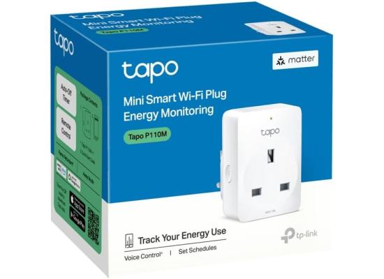 TP-Link Tapo P110M Smart Plug Outlet Wi-Fi with Energy Monitoring Works with Alexa &oogle Home Max 13A Wireless Smart Socket Device Sharing, Alexa Plug - White