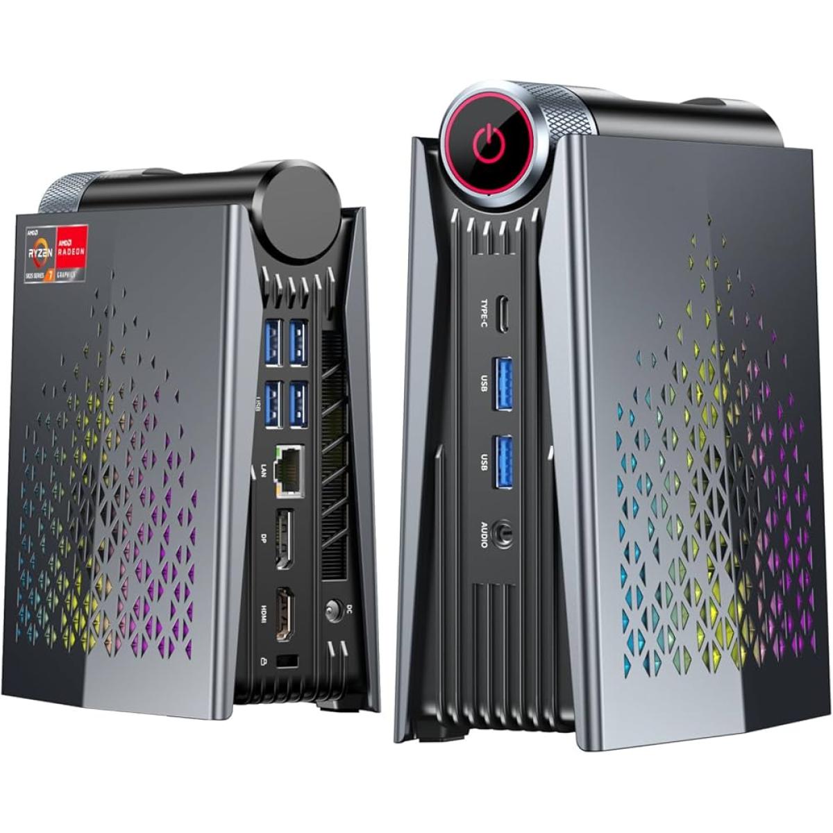 ACEMAGIC S3A Mini PC Gaming Barebone AMD Ryzen 9 7940HSU 8-Cores High Performance Series w\/ AMD Radeon 780M Graphic Support up to 8K Display, Black