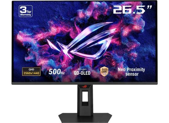 ASUS ROG Strix XG27AQDPG 27” OLED QHD 2K 500Hz 0.03ms HDR500 99% DCI-P3 Custom Heatsink, ASUS OLED Care Pro, AI Assistant G-SYNC Compatible , Black product thumbnail 2