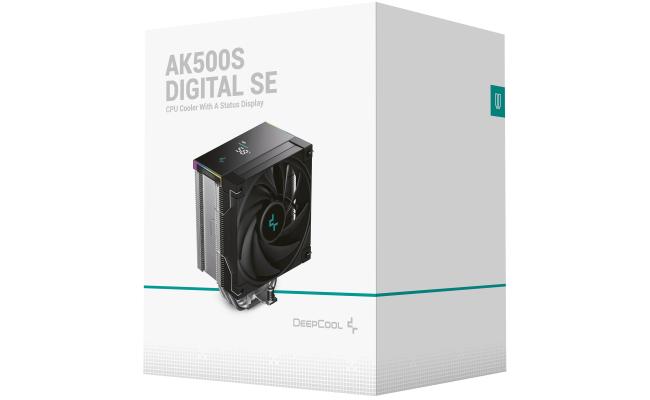 DeepCool AK500s Digital SE CPU Cooler 240w TDP Giant Heatsink 90mm Thickness 5 Copper Heat Pipes BBH 120mm PWM Fan w/Status Display Screen For AMD & Intel