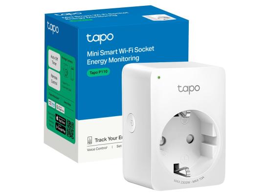 TP-Link Tapo P110 Smart Plug with Energy Monitoring, Works with Amazon Alexa (Echo and Echo Dot) and Google Home, Wi-Fi Smart Socket, Remote Control, Device Sharing, No Hub Required