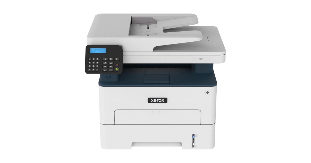 طابعة Xerox B225 Multifunction Wireless Mono Laser 3-In-One Duplex Up To 36ppm w/ 50-Page Auto Document Feeder - Black