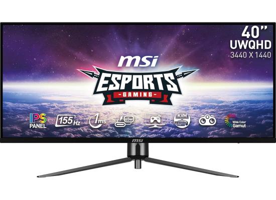 MSI MAG 401QR 40" Ultra Wide UWQHD 4K IPS,155Hz Refresh Rate, 1ms , AdaptiveSync , DisplayHDR 400 ,Type-C 65W , KVM Technology ,  Black