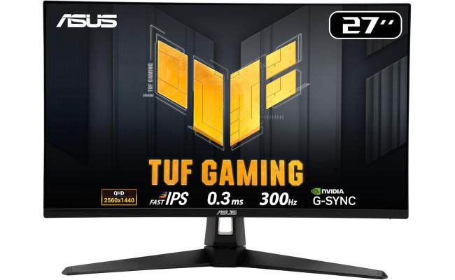 ASUS TUF VG27AQM5A Gaming AI 27" Fast IPS QHD 2K 300Hz 0.3 ms HDR 10 , Adaptive-Sync w/ 2x HDMI 2.1 , Display Port & Seakers , Black