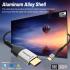 Promate MediaCord-8K Type-C to HDMI Cable, Premium Type-C (Thunderbolt-4) to HDMI AV Cable with 48Gbps Transfer Speed, 10000+ Bend Lifespan and Nylon Braided Cord for USB Type-C Enabled Devices