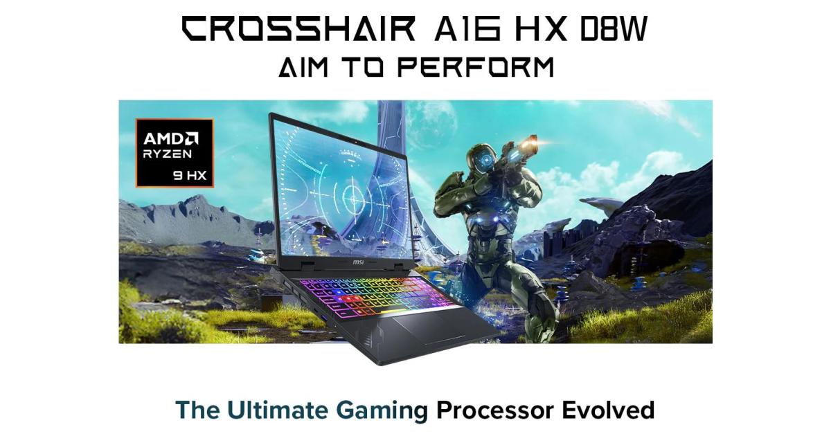 MSI Crosshair A16 HX D8WFKG (2025) جديد 8Gen AMD Ryzen™ 9 8940HX 16-Cores AI-Enabled Experiences مع Nvidia RTX 5060 8GB DDR7 و2.5K IPS 240 هرتز - رمادي كوزموس