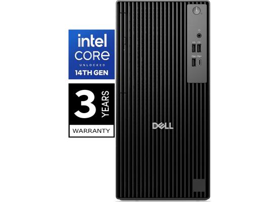 Dell Pro Tower QCT1250 (2025) 14Gen Intel Core i5 14500 14-Cores Tower w/ Wireless & Bluetooth & 3 Years Warranty - Black
