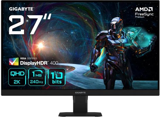 GIGABYTE GS27QXA SS IPS 27" 2K 240Hz Gaming Monitor 1ms DisplayHDR 400 128% sRGB AMD FreeSync Premium Low Blue Light w/ Display Port & HDMI , Black product thumbnail 2