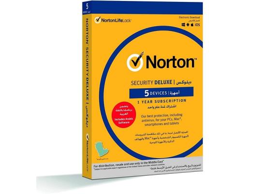 Norton by Symantec Deluxe Internet Security & Antivirus software 5 Device - 12 Months (Activation Key Card)