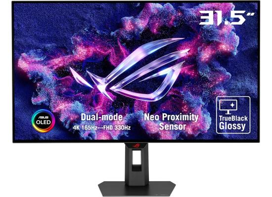 ASUS ROG Strix OLED XG32UCWG 32” 4K TrueBlack Glossy™ OLED , Dual Mode (4K 165Hz, FHD 330Hz), 0.03ms, DisplayHDR™ 400 , G-SYNC Compatible, Custom Heatsink, Auto KVM, USB Type-C product thumbnail 2