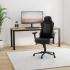 Arozzi Primo Premium PU Leather Gaming Chair Office Chair with Recliner Swivel Tilt Rocker Adjustable Height 4D Armrests Neck Pillow and Built-in Lumbar Adjustment - Black with Red Accents